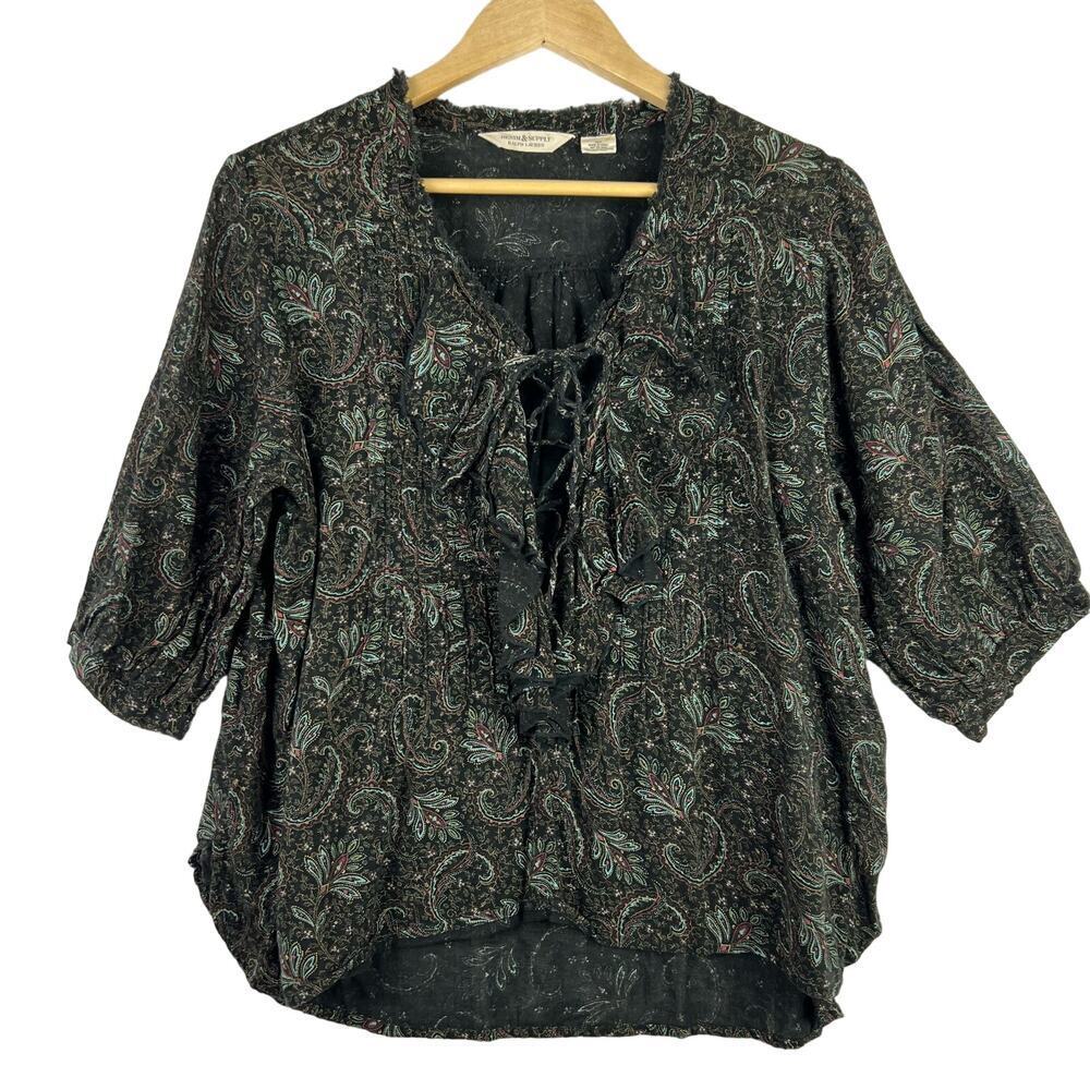 Ralph Lauren Denim & Supply S Paisley Ruffle Floral Women's Peasant Blouse